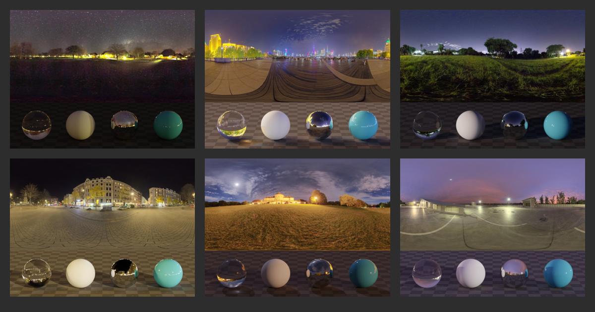 HDRIs Night > Outdoor > High Contrast > Artificial Light • Poly Haven